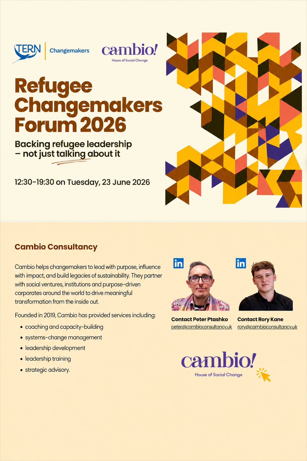 Refugee Changemakers Forum